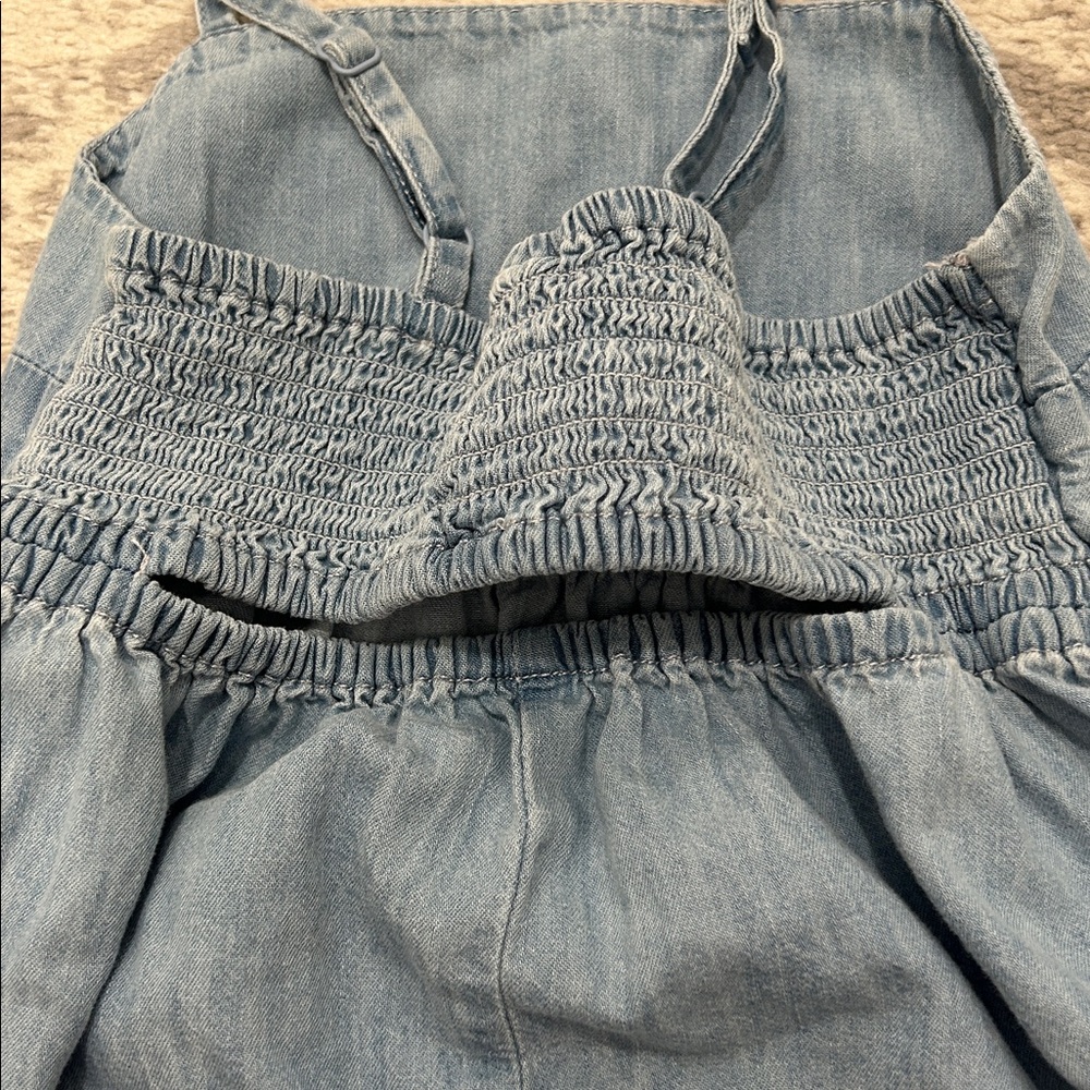 Gap girls kids size small 6-7 blue denim dress adjustable straps cute!! - Picture 3 of 5